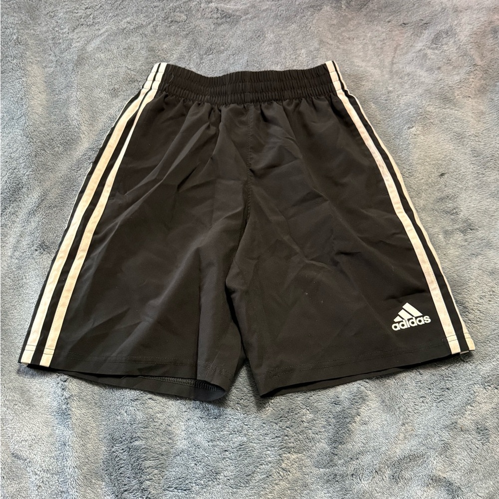 Adidas Black Sports Shorts with White Logo